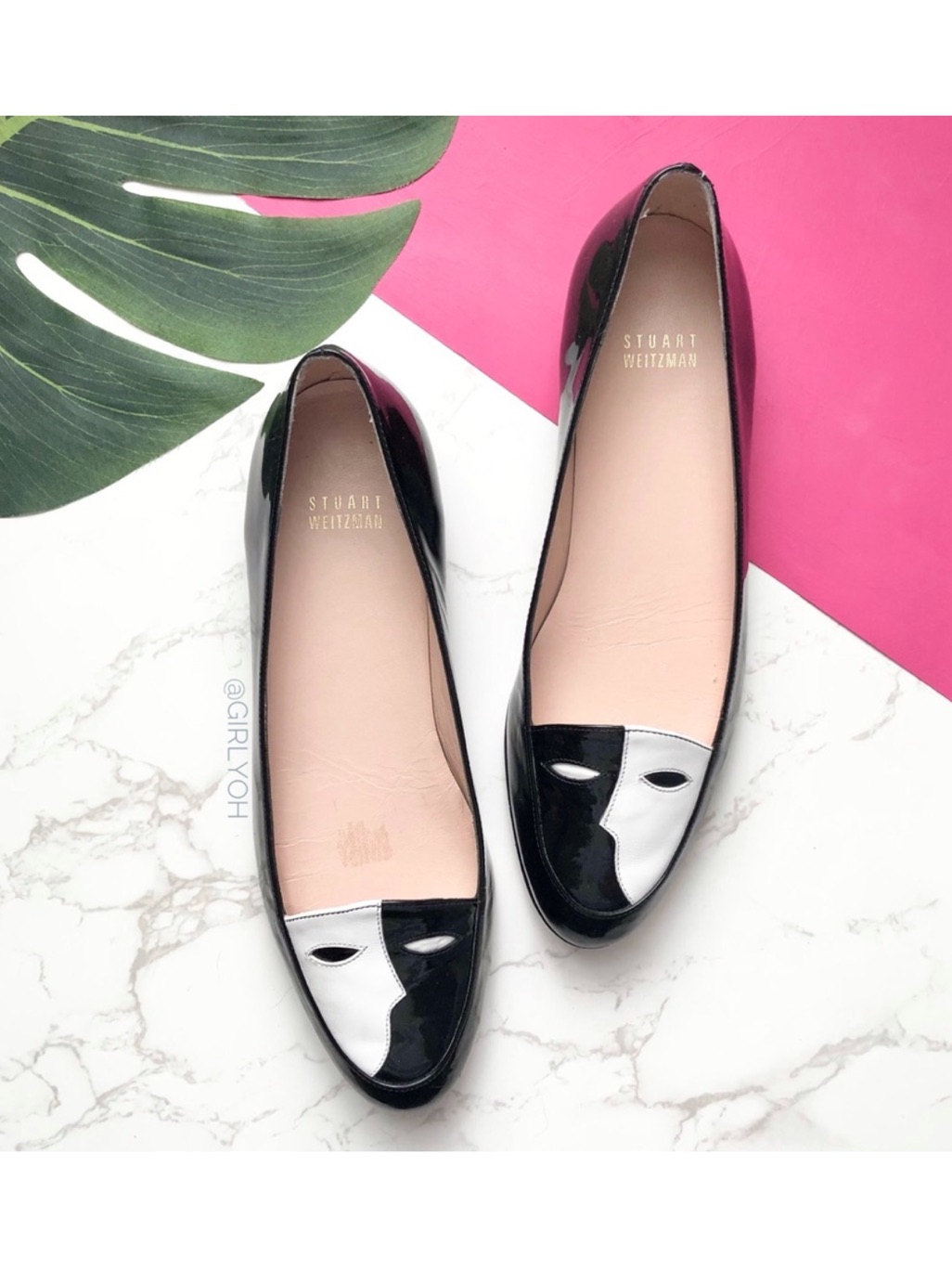 Stuart Weitzman | Theatre Mask Patent Leather Loafer Flats